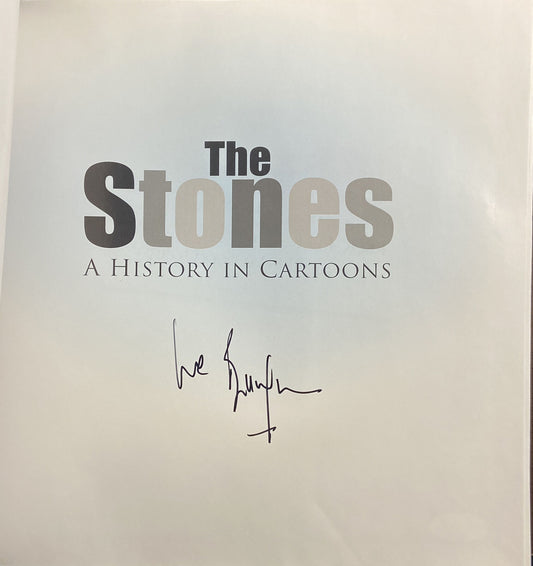 Bill Wyman Signed The Rolling Stones History In Cartoons Hardcover Autograph JSA