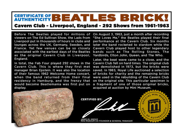 Beatles Brick Fragment - The Cavern Club