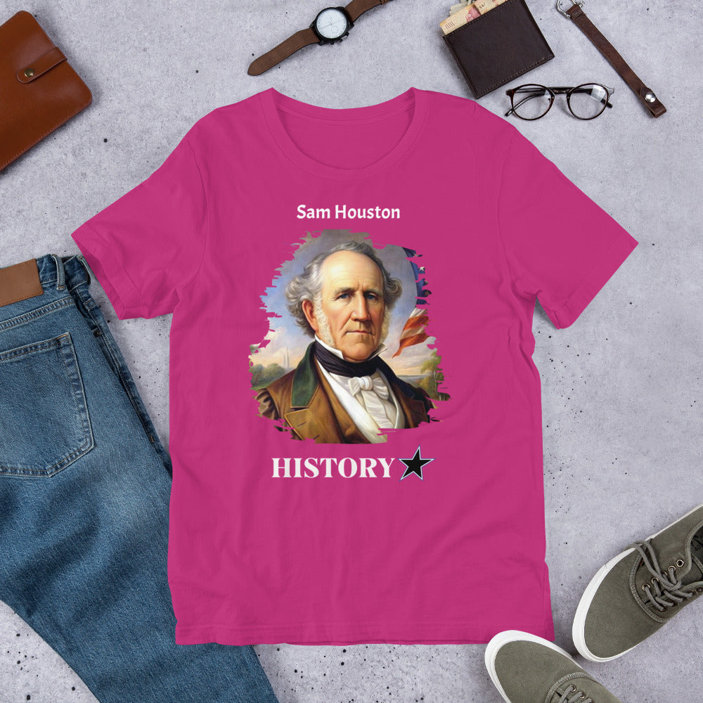 Sam Houston - History Star - Unisex t-shirt