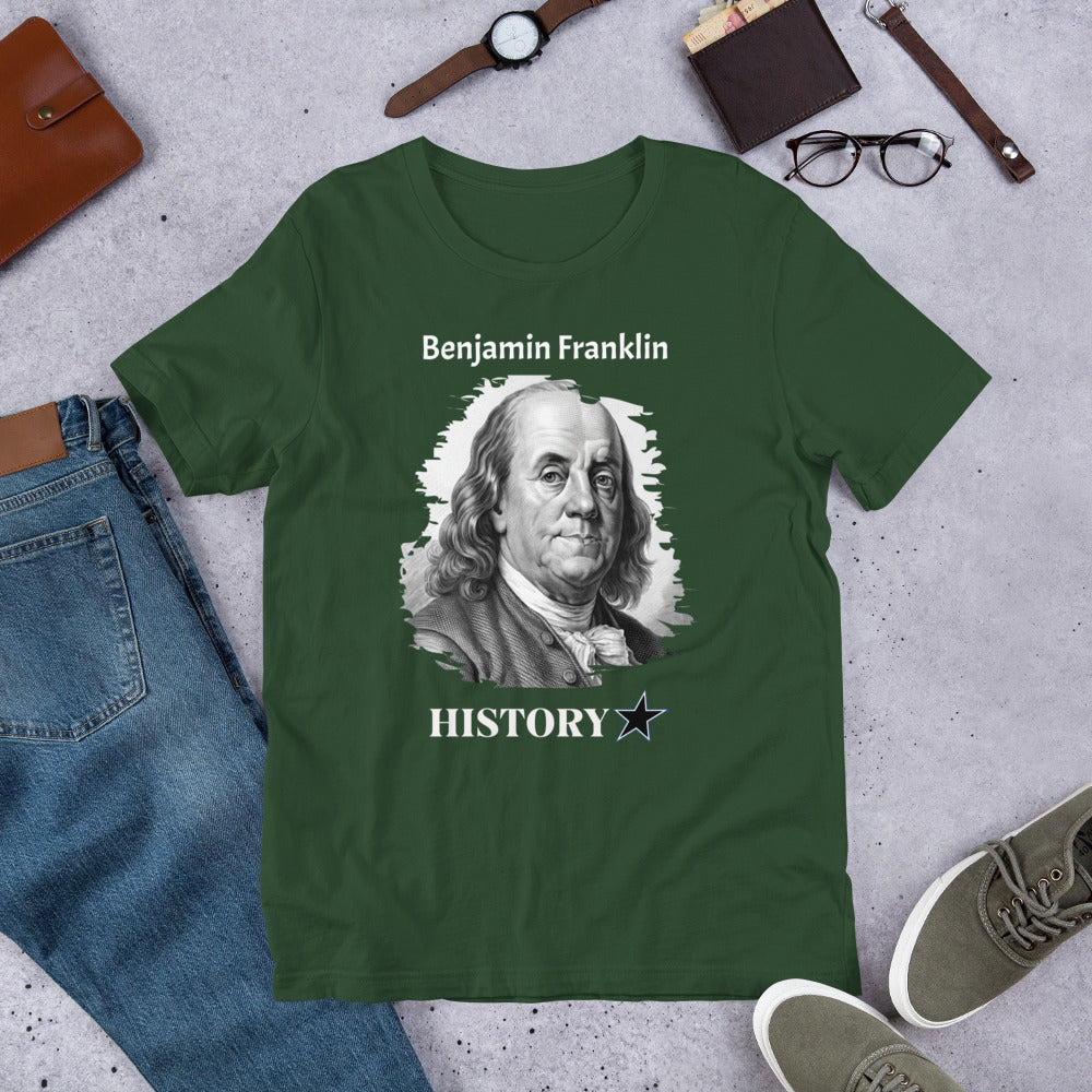 Benjamin Franklin - History Star - Unisex t-shirt