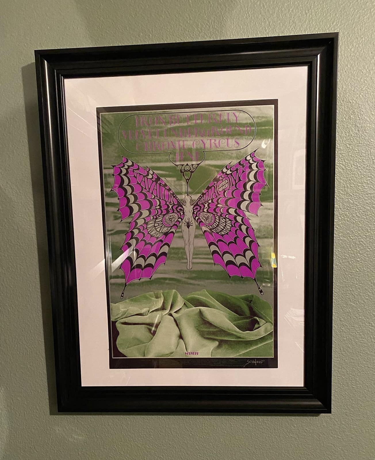 Iron Butterfly - Original Concert Poster - 1968 - Artist Signed
