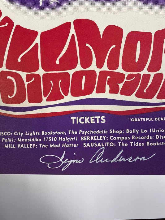 Jefferson Airplane Poster - Signed by Signe Anderson