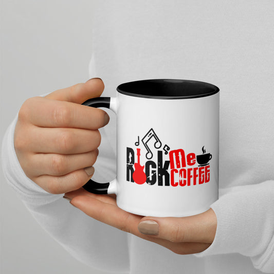 ROCK ME COFFEE - Mug with Color Inside